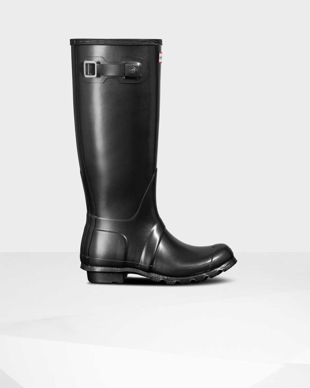 Hunter Original Pearlized Tall Women's Rain Boots NZ-05449C Black